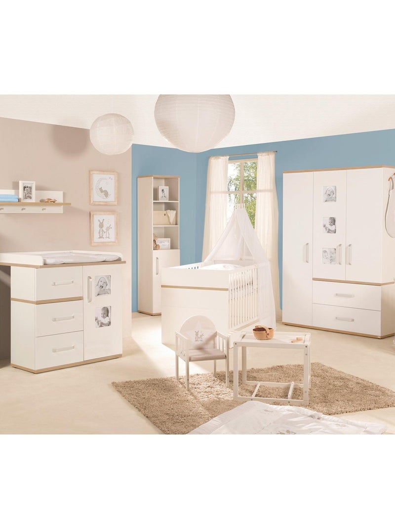 Armoire enfant 3 portes et 2 tiroirs 'Pia' ROBA Blanc - Kiabi