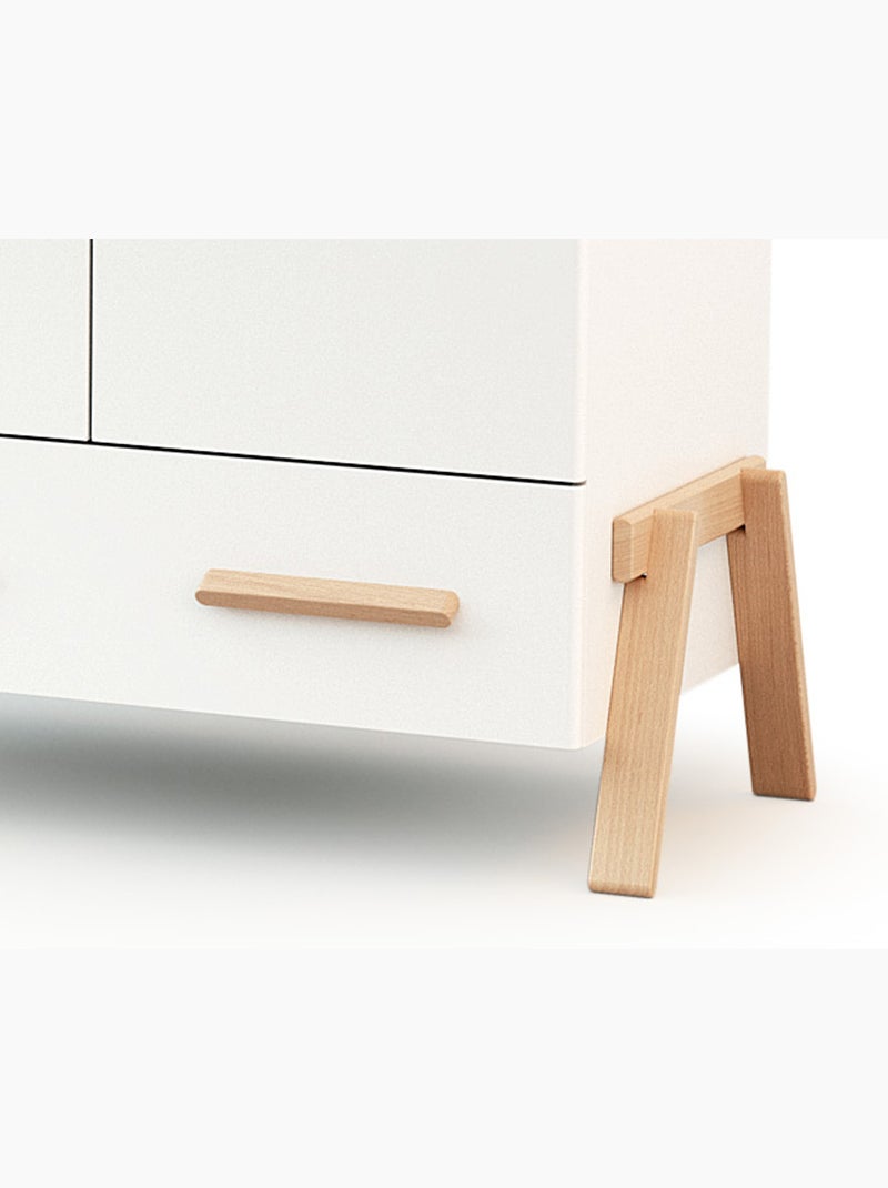 Armoire enfant en bois canaille Blanc Marron - Kiabi