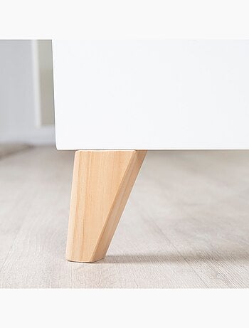 Armoire enfant minimaliste 2,5 portes avec rangements et penderie Leon Roba