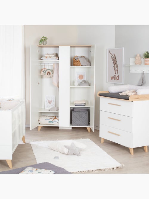 Armoire enfant minimaliste 2,5 portes avec rangements et penderie Leon Roba - Kiabi Armoire enfant minimaliste 2,5 portes avec rangements et penderie Leon Roba - Kiabi
