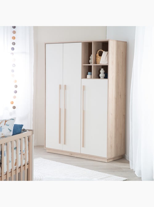 Armoire enfant minimaliste 3 portes avec rangements ouverts Elva Roba - Kiabi Armoire enfant minimaliste 3 portes avec rangements ouverts Elva Roba - Kiabi