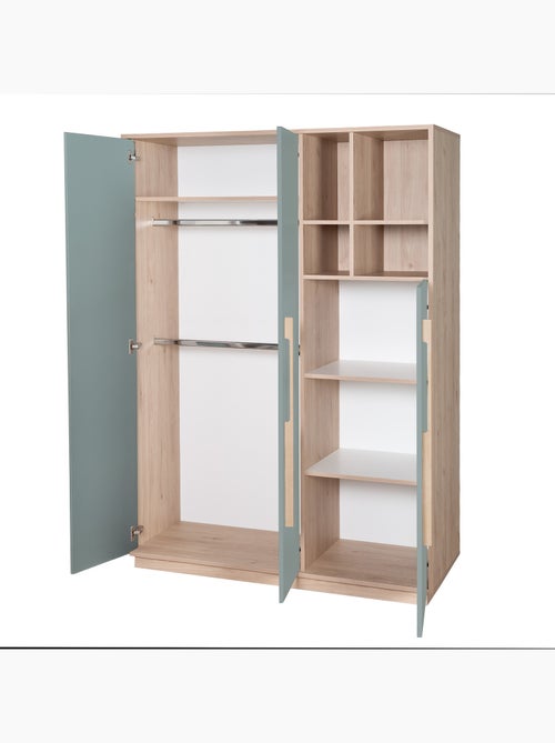 Armoire enfant minimaliste 3 portes avec rangements ouverts Selva Roba - Kiabi Armoire enfant minimaliste 3 portes avec rangements ouverts Selva Roba - Kiabi