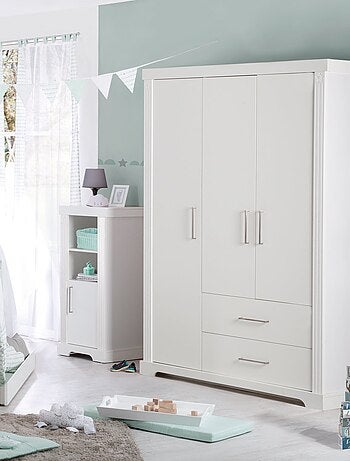 Armoire enfant rustique 3 portes 2 tiroirs 'Maxi' ROBA