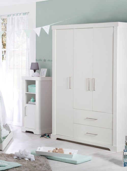 Armoire enfant rustique 3 portes 2 tiroirs 'Maxi' ROBA - Kiabi Armoire enfant rustique 3 portes 2 tiroirs 'Maxi' ROBA - Kiabi