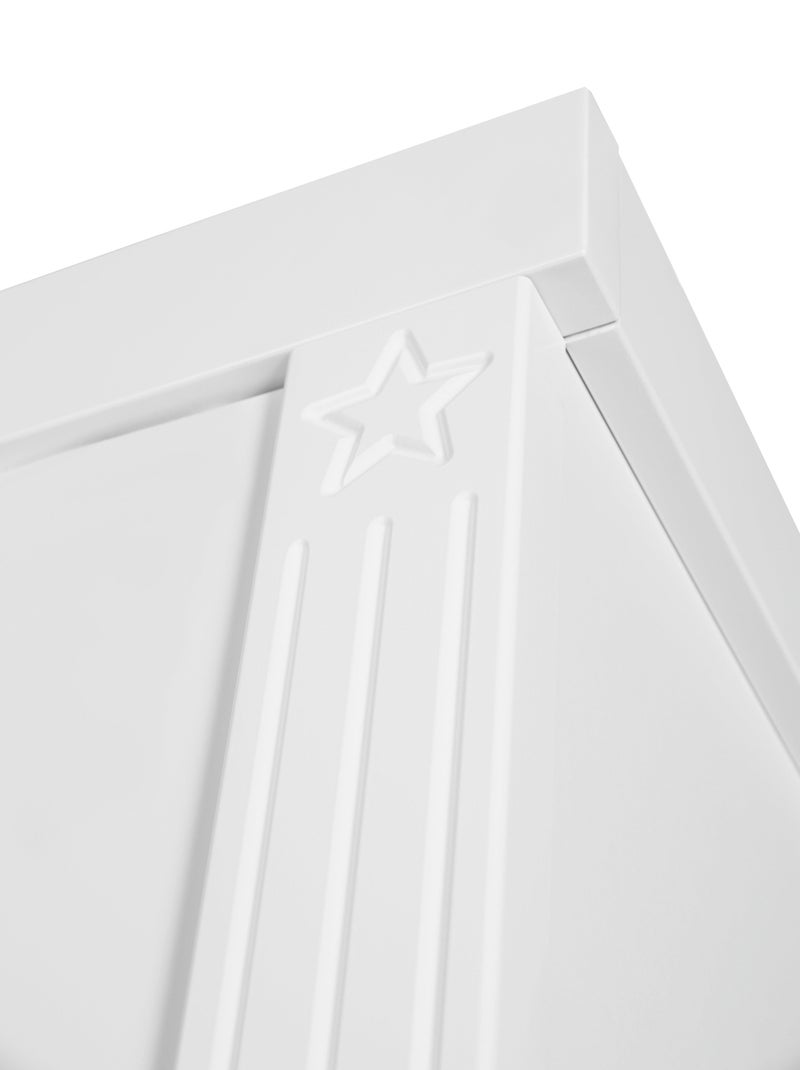 Armoire enfant rustique 3 portes 2 tiroirs 'Maxi' ROBA Blanc - Kiabi