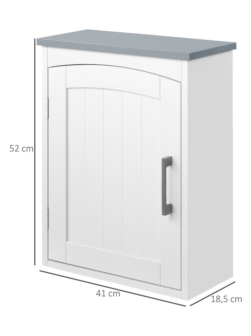 Armoire haute murale de salle de bain ou WC blanc gris Blanc Blanc - Kiabi