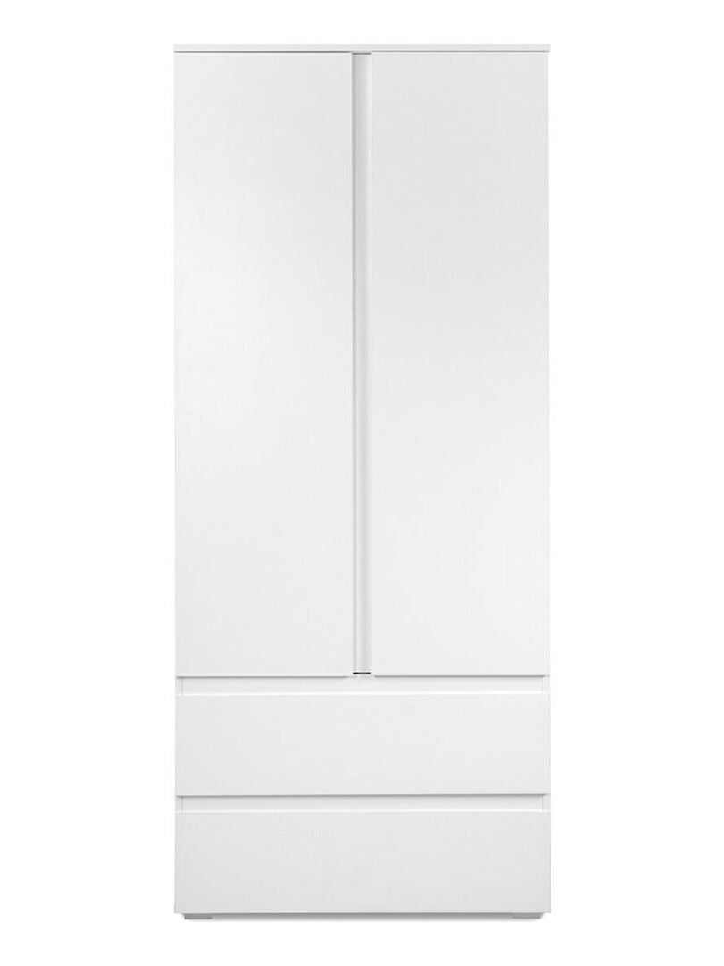 Armoire Image 2 portes battantes - 2 tiroirs Blanc - Kiabi