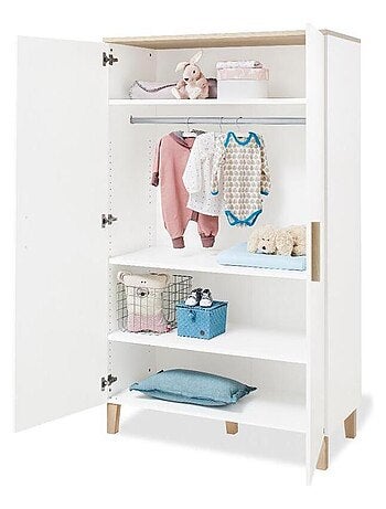 Armoire Lumi 2 portes blanche