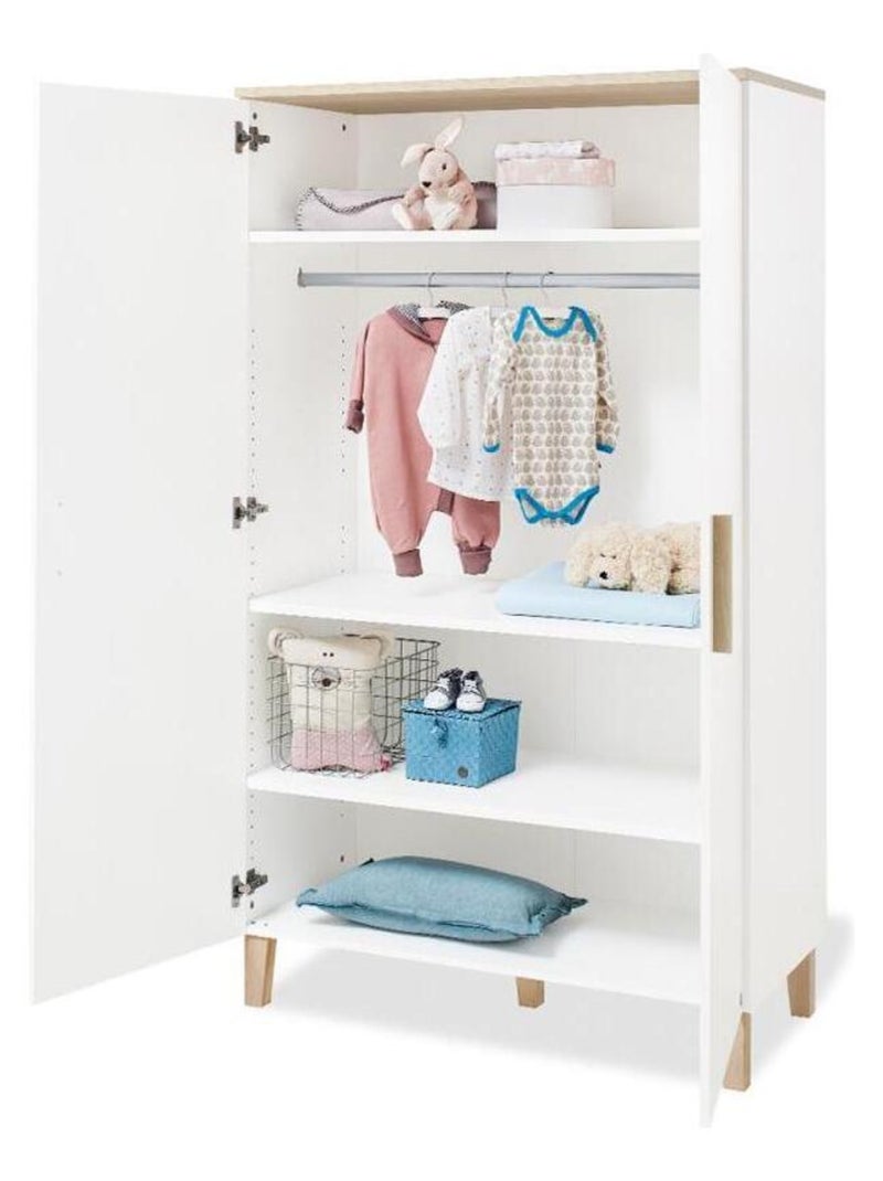 Armoire Lumi 2 portes blanche Beige - Kiabi