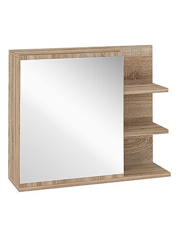Armoire miroir de salle de bain avec étagère et 3 étagères latérales