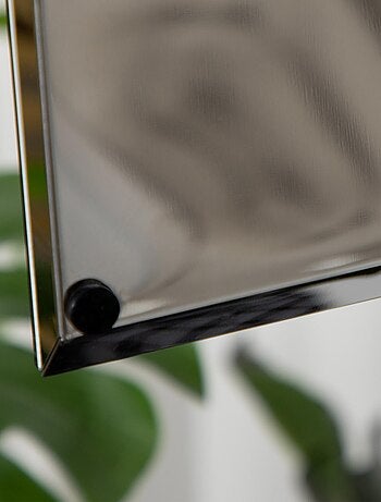 Armoire miroir murale salle de bain 2 étagères acier inox.