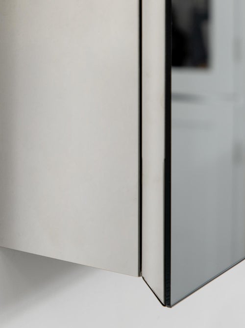 Armoire miroir murale salle de bain 2 étagères acier inox. - Kiabi Armoire miroir murale salle de bain 2 étagères acier inox. - Kiabi