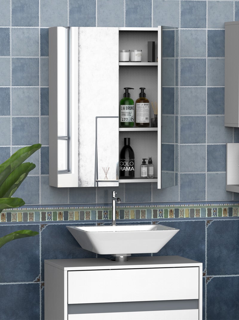 Armoire miroir murale salle de bain Blanc Blanc - Kiabi