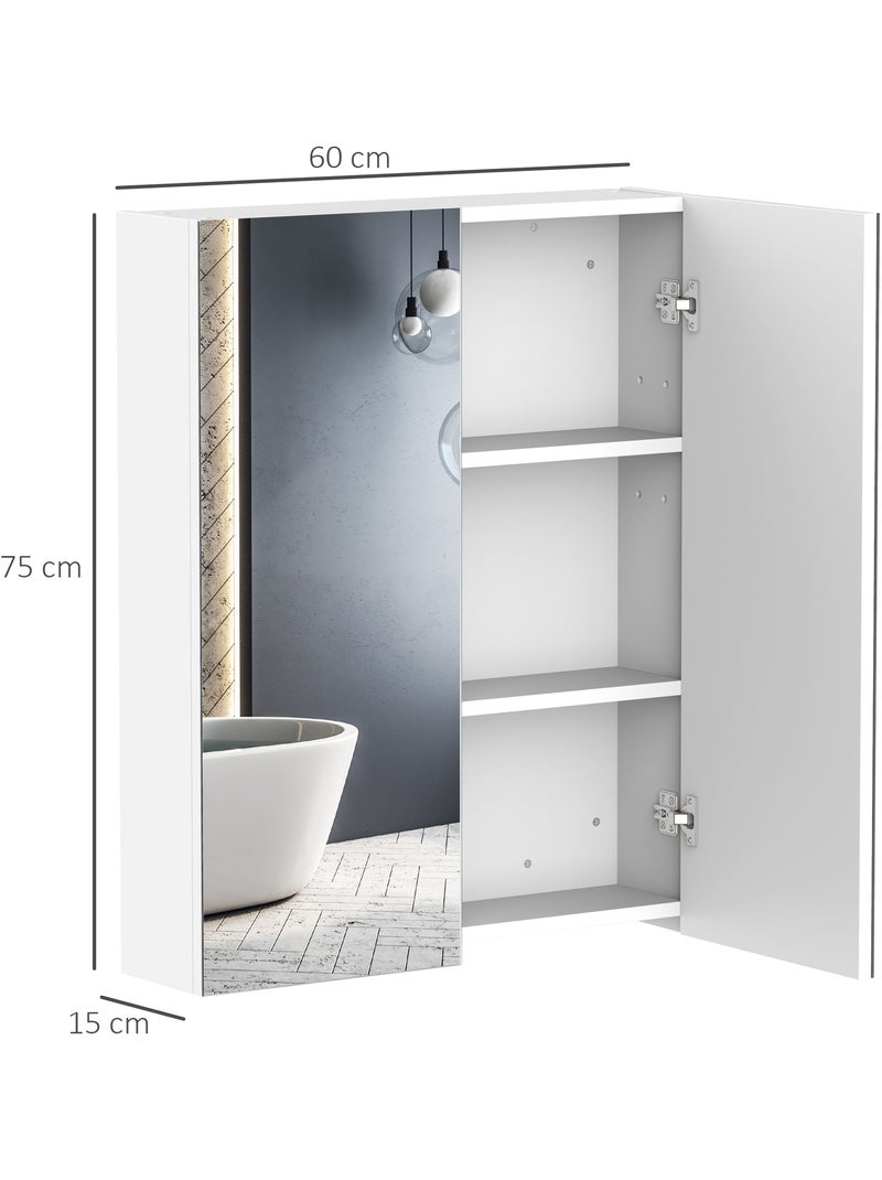 Armoire miroir murale salle de bain Blanc Blanc - Kiabi