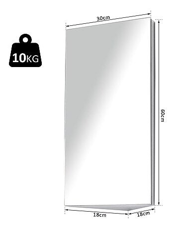 Armoire miroir rangement salle de bain acier