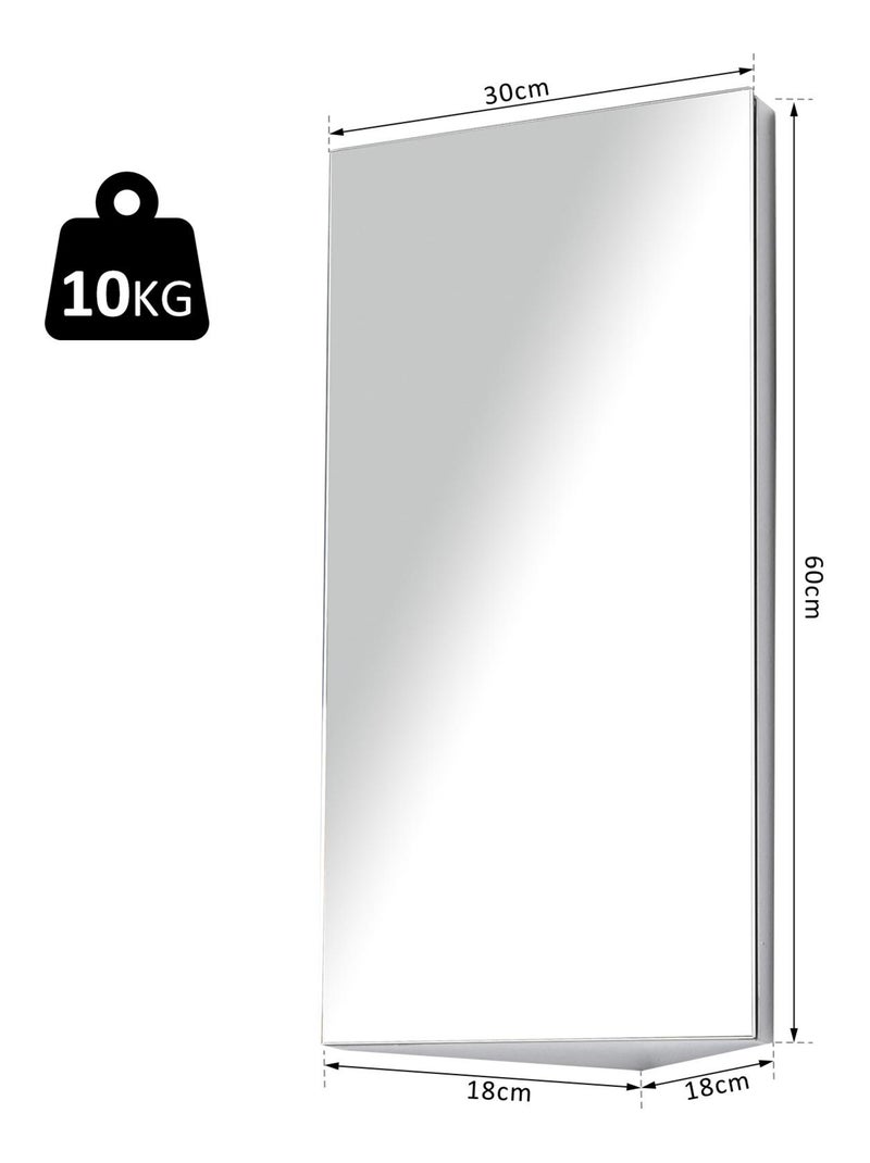 Armoire miroir rangement salle de bain acier Gris - Kiabi