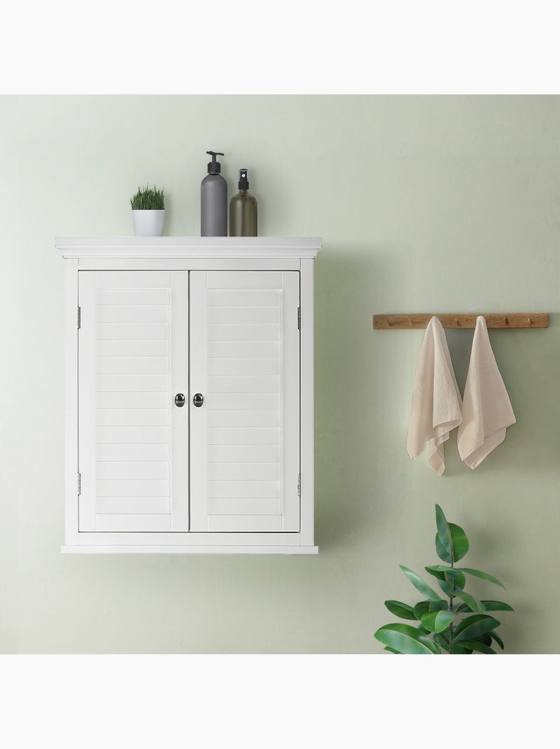 Armoire murale de salle de bain effet bois, 61cm Blanc - Kiabi