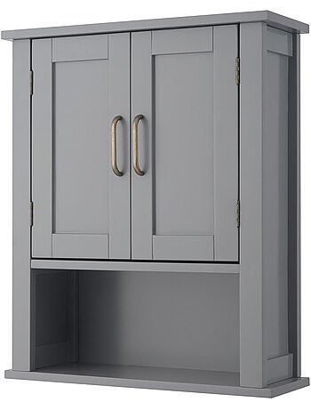 Armoire murale de salle de bain effet bois, 62cm