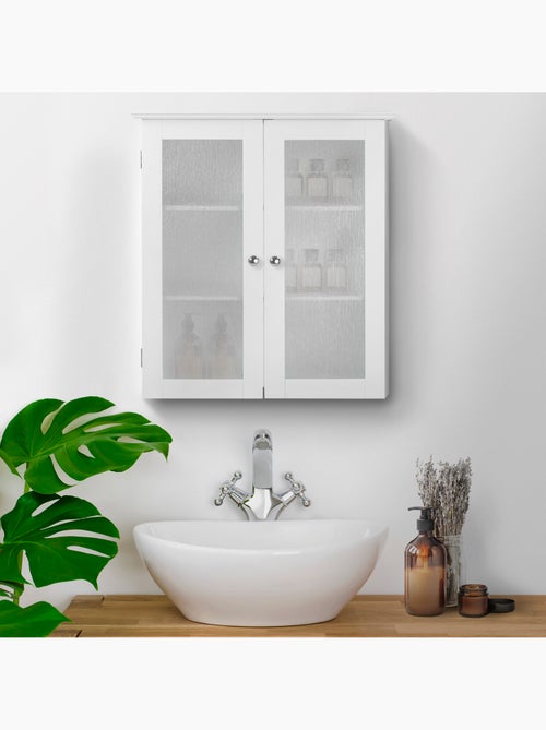 Armoire murale de salle de bain effet bois, 64cm - Kiabi