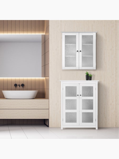 Armoire murale de salle de bain effet bois, 64cm - Kiabi