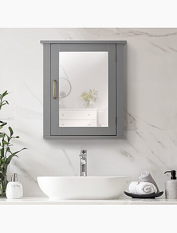 Armoire murale de salle de bain en effet bois, 53cm