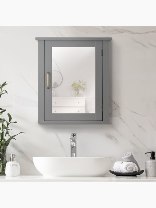 Armoire murale de salle de bain en effet bois, 53cm - Kiabi