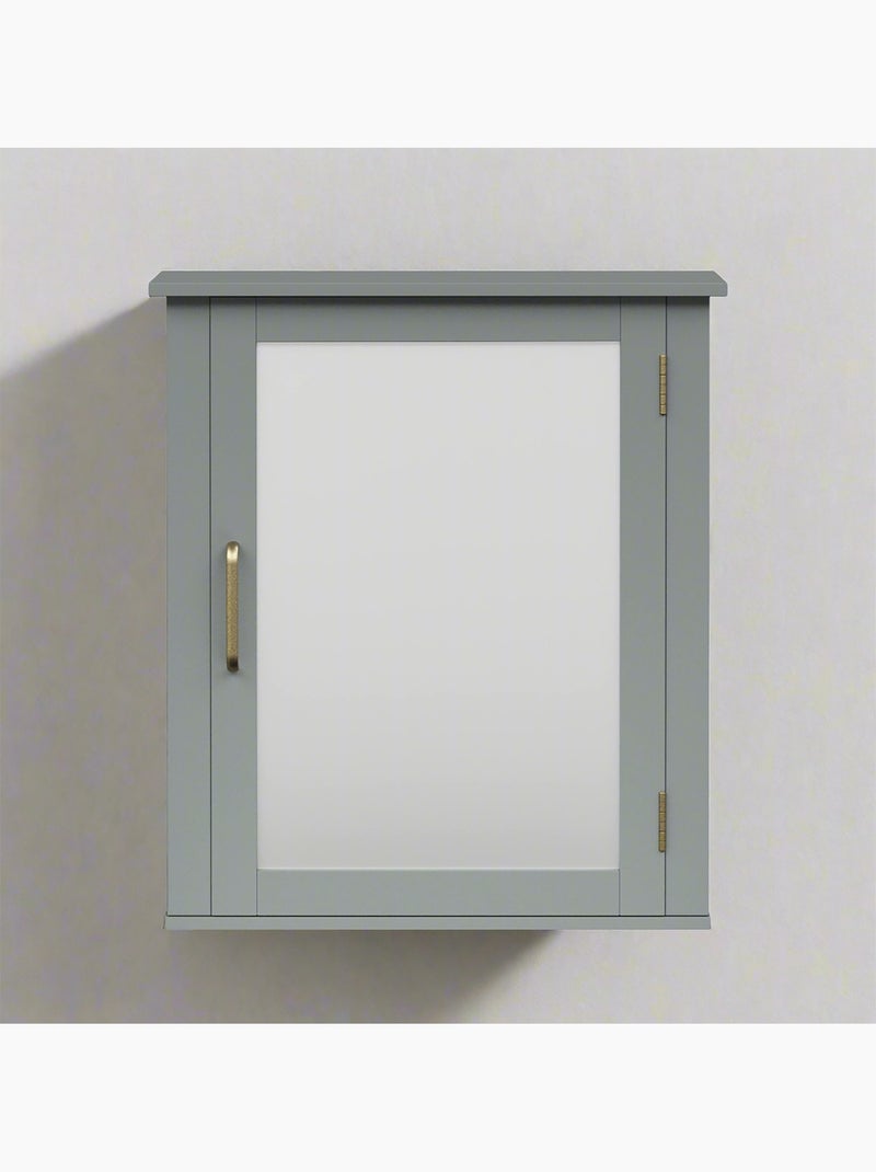 Armoire murale de salle de bain en effet bois, 53cm Gris - Kiabi