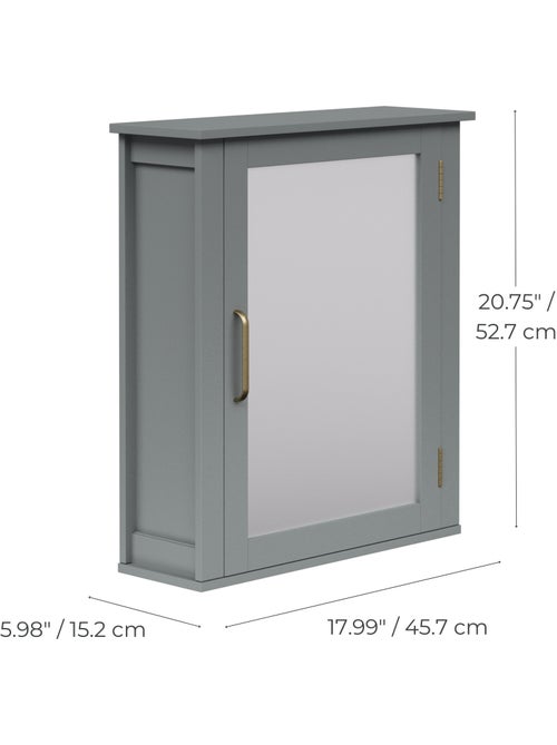 Armoire murale de salle de bain en effet bois, 53cm - Kiabi