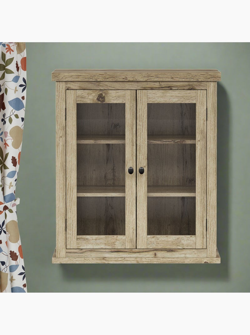 Armoire murale de salle de bain en effet bois, 64cm Marron - Kiabi