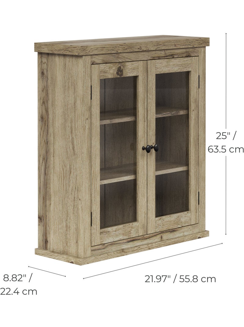 Armoire murale de salle de bain en effet bois, 64cm Marron - Kiabi