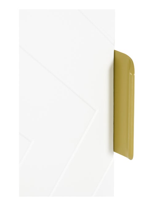 Armoire murale de salle de bain poignée métal doré MDF blanc - Kiabi Armoire murale de salle de bain poignée métal doré MDF blanc - Kiabi