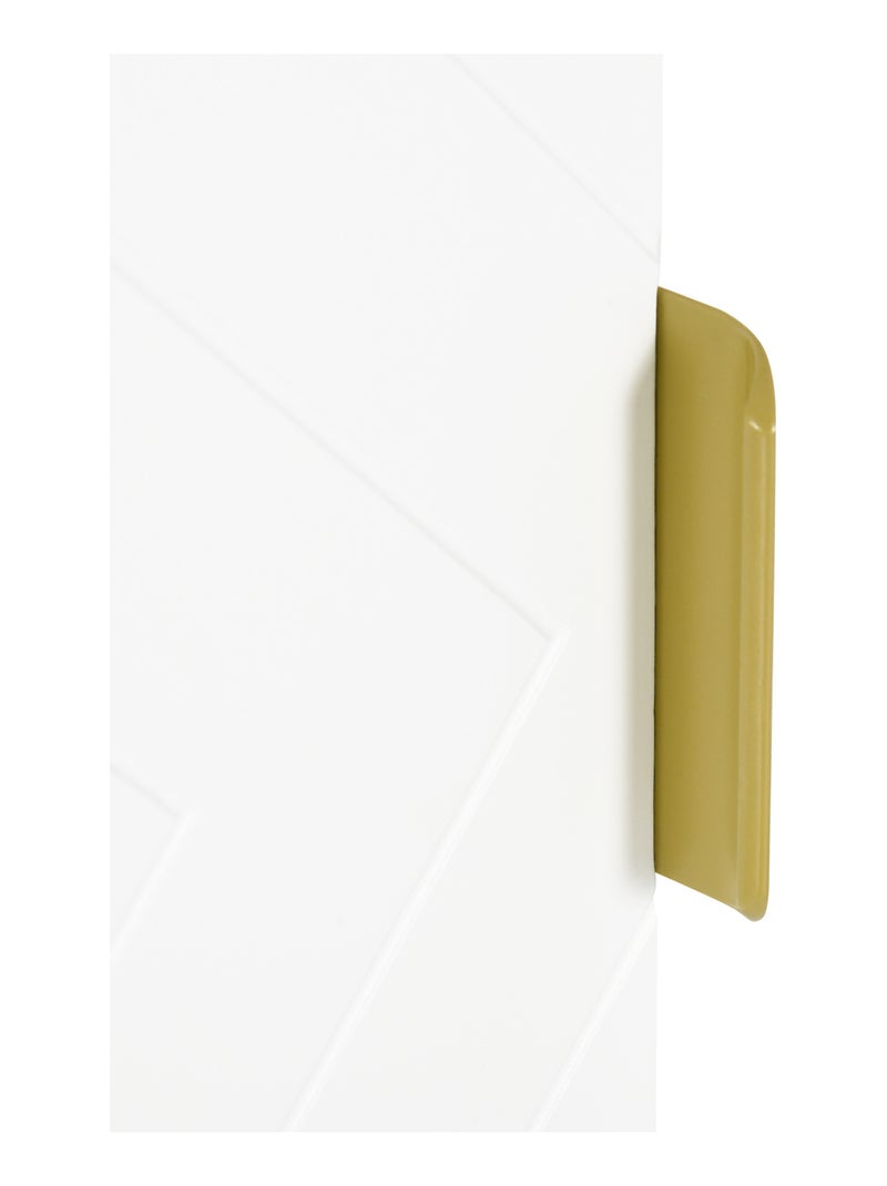 Armoire murale de salle de bain poignée métal doré MDF blanc Blanc Blanc - Kiabi