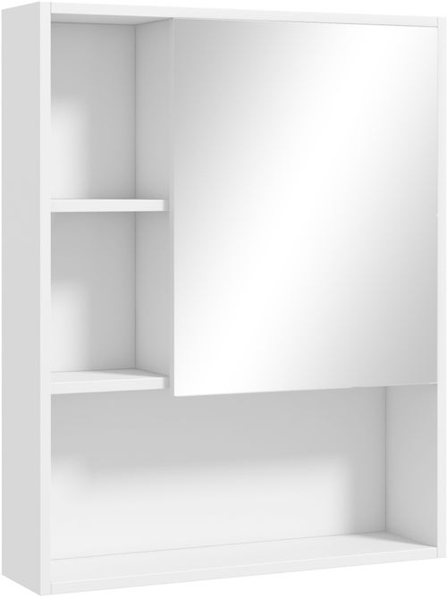 Armoire murale miroir salle de bain porte étagère 3 niches - Kiabi