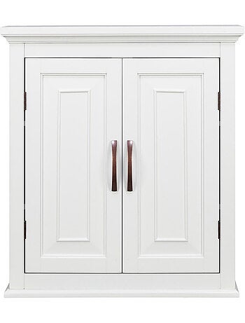 Armoire murale salle de bain, étagères réglables, 64cm
