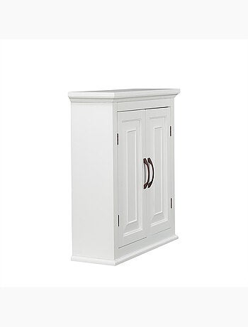 Armoire murale salle de bain, étagères réglables, 64cm