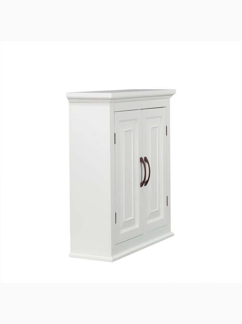 Armoire murale salle de bain, étagères réglables, 64cm Blanc - Kiabi