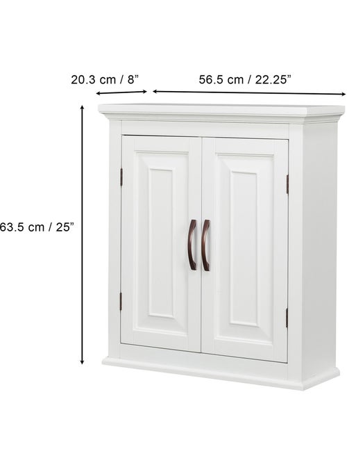 Armoire murale salle de bain, étagères réglables, 64cm - Kiabi