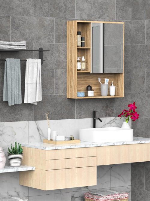 Armoire murale salle de bain miroir - Kiabi Armoire murale salle de bain miroir - Kiabi