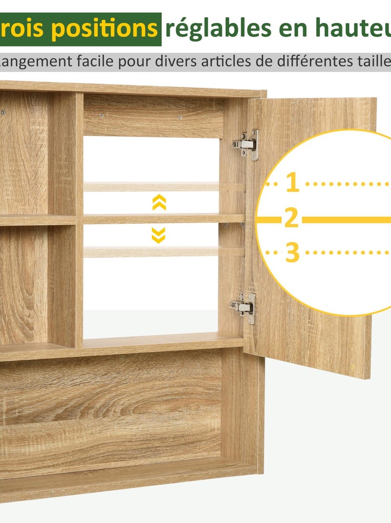Armoire murale salle de bain miroir Beige - Kiabi