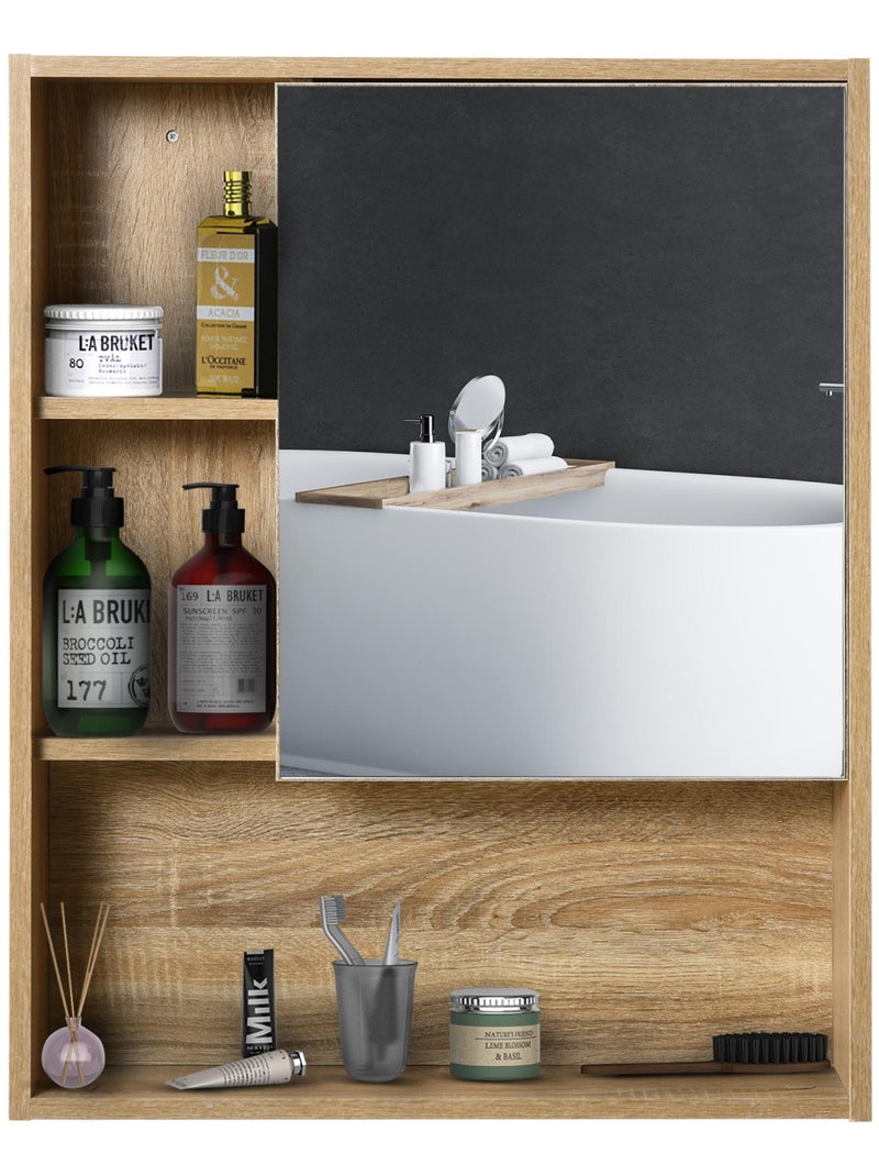 Armoire murale salle de bain miroir Beige - Kiabi