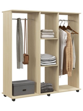 Armoire penderie 120L x 40l x 128H cm aspect bois