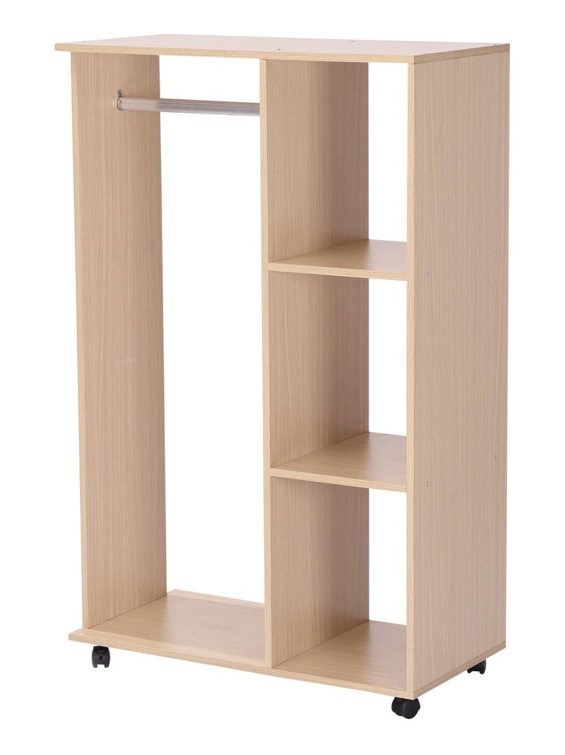 Armoire penderie de rangement bois Beige - Kiabi