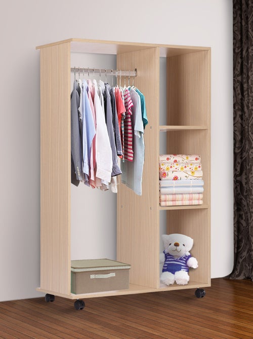 Armoire penderie de rangement bois - Kiabi