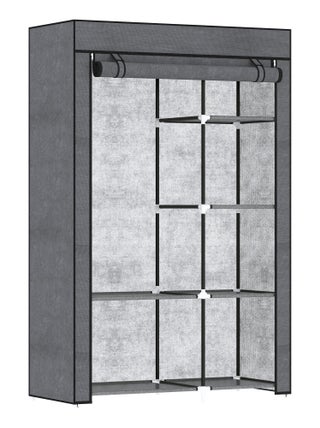 Armoire penderie multi-rangement - 6 étagères, 1 barre - non tissé