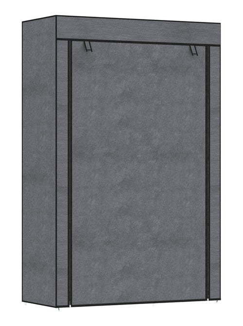 Armoire penderie multi-rangement - 6 étagères, 1 barre - non tissé - Kiabi