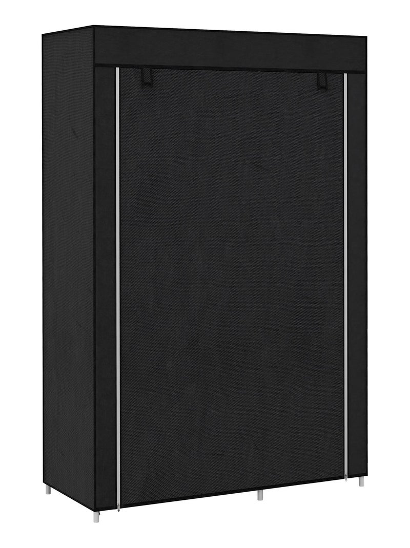 Armoire penderie multi-rangement - 6 étagères, 1 barre - non tissé Noir - Kiabi