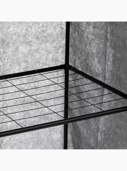 Armoire penderie sur roulettes en métal et tissu - Kiabi