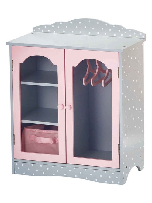 Armoire poupée avec tiroir étagères et cintres - Kiabi