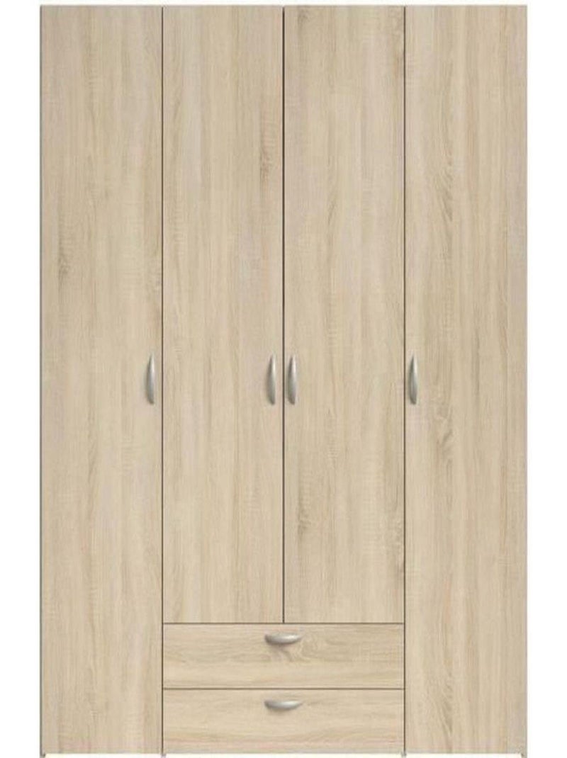 Armoire VARIA - chêne - 4 portes battantes + 2 - Parisot Multicolore - Kiabi