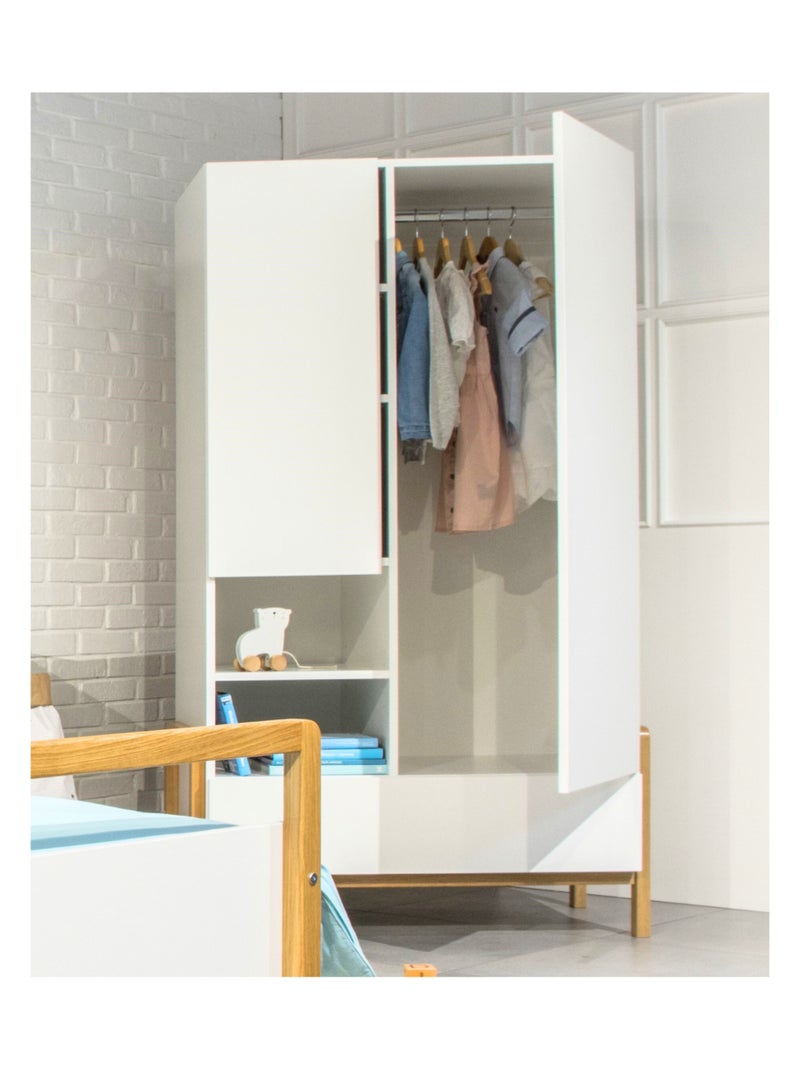 Armoire Victor Blanc Beige - Kiabi